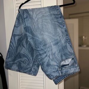 Forever 21 Light Blue Patterned Jeans